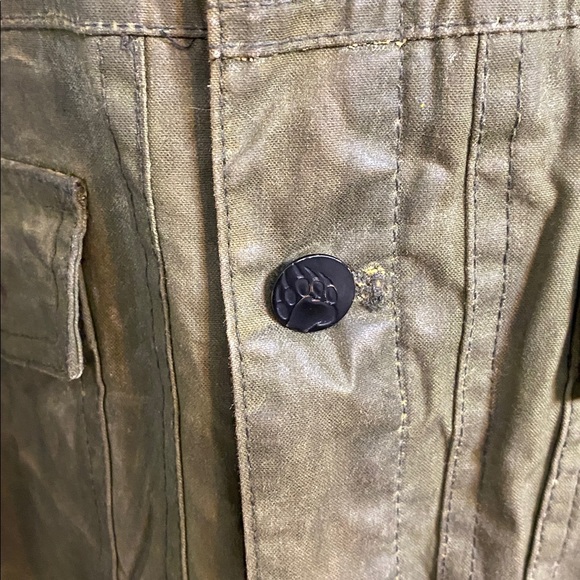 Alaskan Hardgear Duluth Waxed Canvas Men’s Green Coat Jacket Size XL 9/11 Badge - Picture 7 of 9
